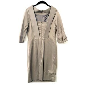 Shelly Steffee Long Sleeve Taupe Dress